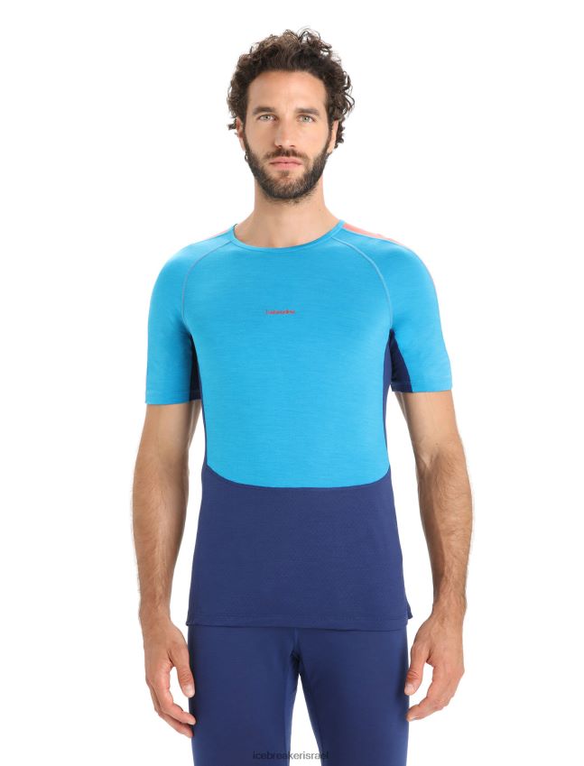 הַלבָּשָׁה Icebreaker 125 zoneknit מרינו שרוול קצר Crewe תרמי העליון גיא כחול/צי מלכותי גברים 42N8VN171