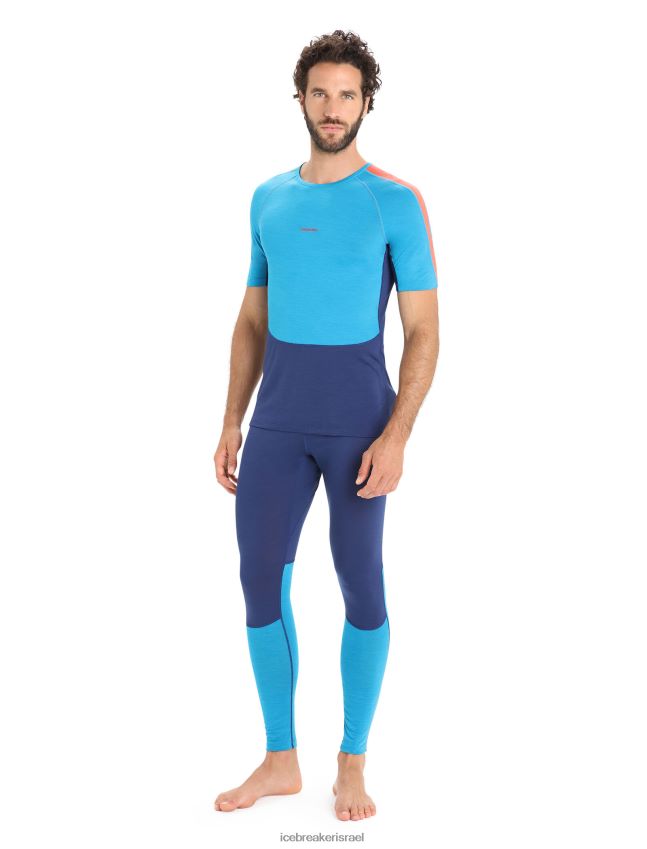 הַלבָּשָׁה Icebreaker 125 zoneknit מרינו שרוול קצר Crewe תרמי העליון גיא כחול/צי מלכותי גברים 42N8VN171