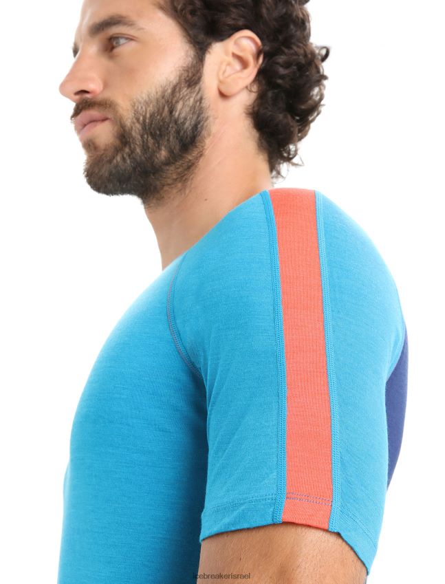 הַלבָּשָׁה Icebreaker 125 zoneknit מרינו שרוול קצר Crewe תרמי העליון גיא כחול/צי מלכותי גברים 42N8VN171