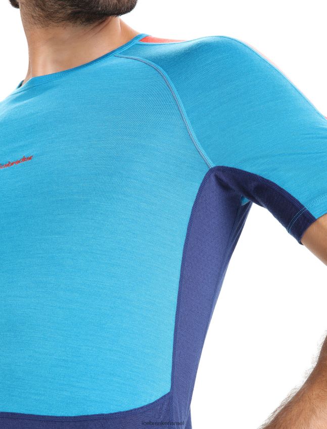 הַלבָּשָׁה Icebreaker 125 zoneknit מרינו שרוול קצר Crewe תרמי העליון גיא כחול/צי מלכותי גברים 42N8VN171