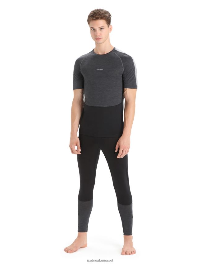 הַלבָּשָׁה Icebreaker 125 zoneknit מרינו שרוול קצר Crewe תרמי העליון ג'ט אברש/שחור גברים 42N8VN172