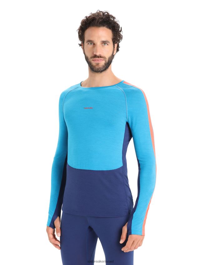 הַלבָּשָׁה Icebreaker 125 zoneknit מרינו שרוול ארוך Crewe תרמי העליון גיא כחול/צי מלכותי גברים 42N8VN177