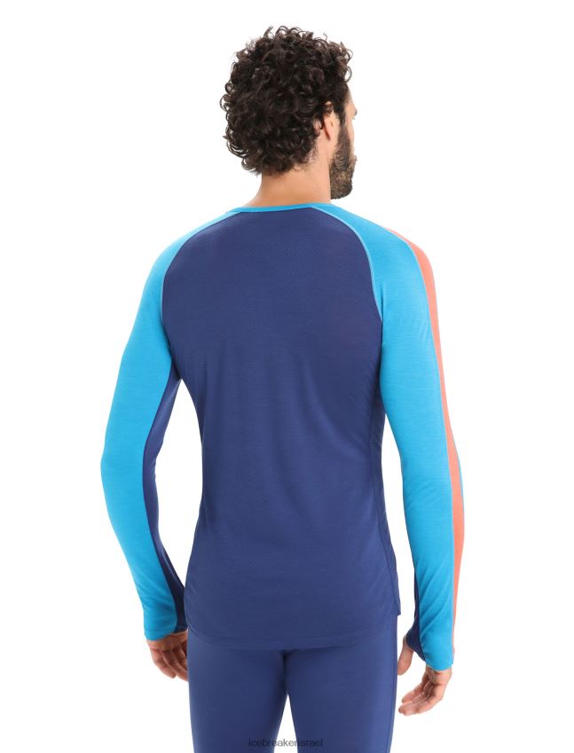 הַלבָּשָׁה Icebreaker 125 zoneknit מרינו שרוול ארוך Crewe תרמי העליון גיא כחול/צי מלכותי גברים 42N8VN177