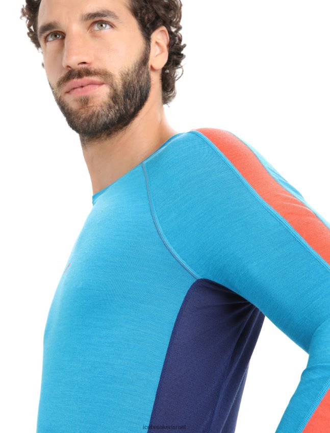 הַלבָּשָׁה Icebreaker 125 zoneknit מרינו שרוול ארוך Crewe תרמי העליון גיא כחול/צי מלכותי גברים 42N8VN177