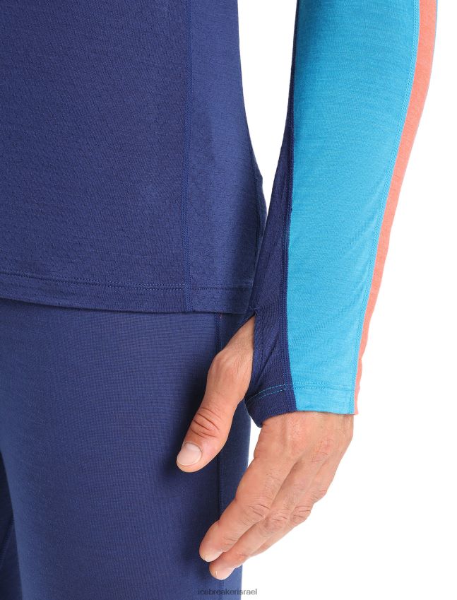 הַלבָּשָׁה Icebreaker 125 zoneknit מרינו שרוול ארוך Crewe תרמי העליון גיא כחול/צי מלכותי גברים 42N8VN177