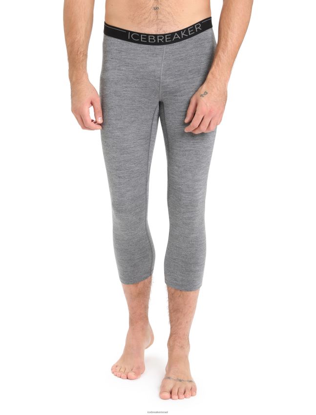 הַלבָּשָׁה Icebreaker מרינו 200 אואזיס 3/4 חותלות תרמיות אברש גריט גברים 42N8VN160