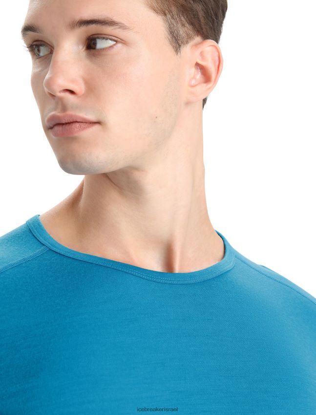 הַלבָּשָׁה Icebreaker מרינו 200 אואזיס שרוולים ארוכים Crewe תרמי העליון כחול גיאוגרפי גברים 42N8VN137