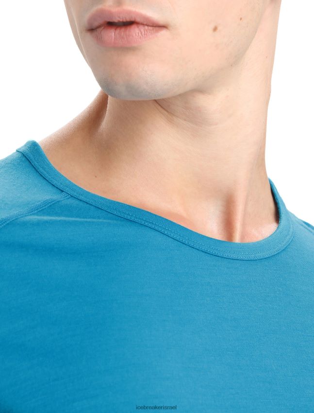 הַלבָּשָׁה Icebreaker מרינו 200 אואזיס שרוול קצר Crewe תרמי העליון כחול גיאוגרפי גברים 42N8VN156