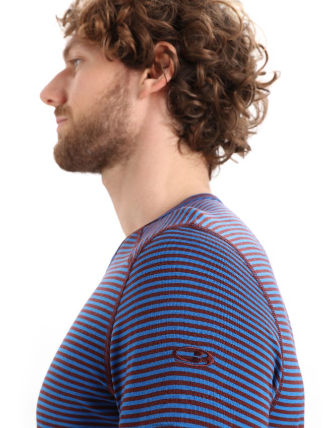 הַלבָּשָׁה Icebreaker מרינו 200 אואזיס שרוולים ארוכים Crewe תרמי העליון לזוריט/אספרסו גברים 42N8VN445