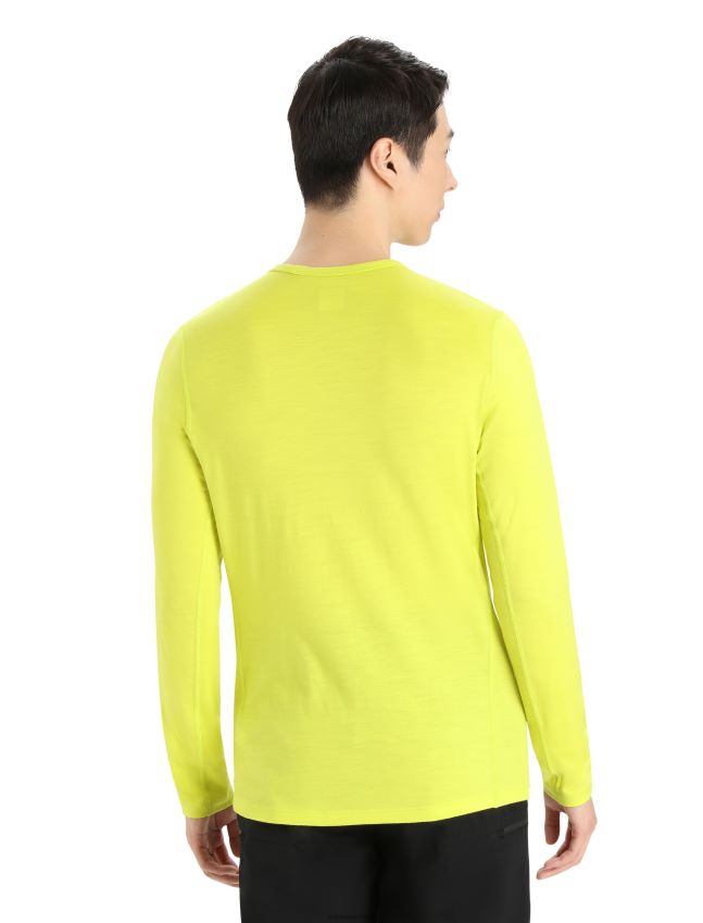 הַלבָּשָׁה Icebreaker מרינו 200 אואזיס שרוולים ארוכים Crewe תרמי העליון זוהר גברים 42N8VN446