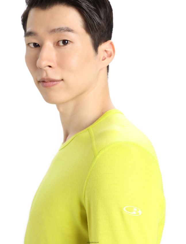 הַלבָּשָׁה Icebreaker מרינו 200 אואזיס שרוולים ארוכים Crewe תרמי העליון זוהר גברים 42N8VN446