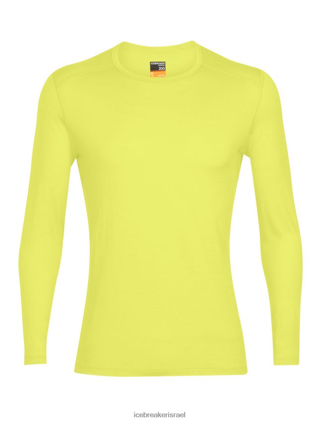 הַלבָּשָׁה Icebreaker מרינו 200 אואזיס שרוולים ארוכים Crewe תרמי העליון זוהר גברים 42N8VN446