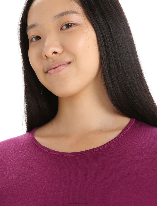 הַלבָּשָׁה Icebreaker מרינו 200 אואזיס שרוולים ארוכים Crewe תרמי העליון ללכת ברי נשים 42N8VN560