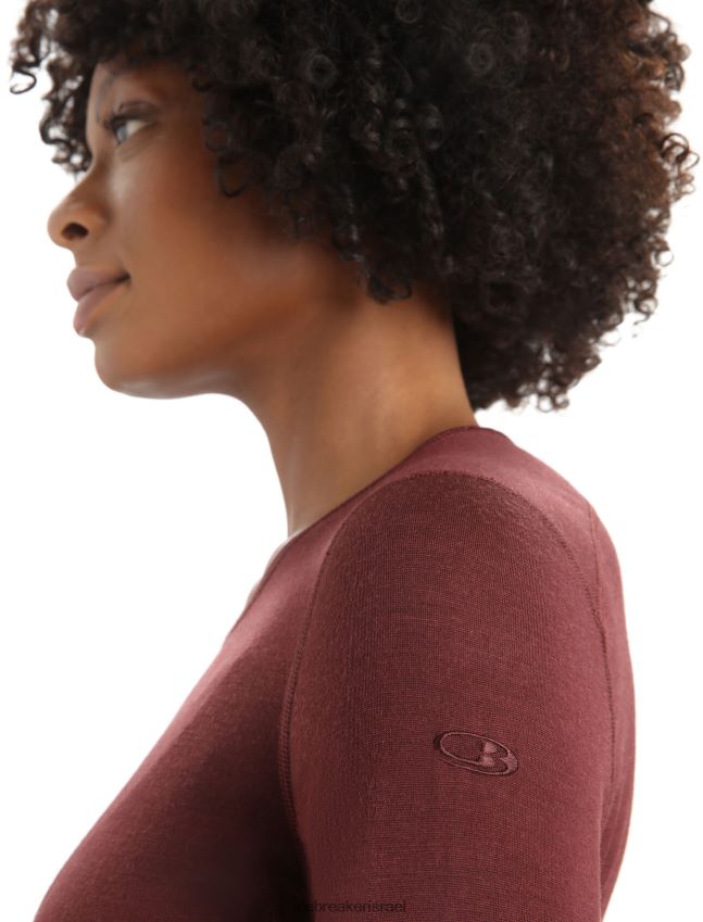 הַלבָּשָׁה Icebreaker מרינו 200 אואזיס שרוולים ארוכים Crewe תרמי העליון אספרסו נשים 42N8VN802