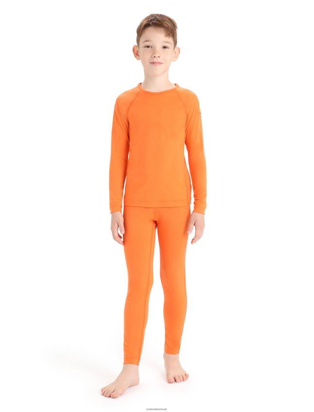 הַלבָּשָׁה Icebreaker מרינו 200 אואזיס שרוולים ארוכים Crewe תרמי העליון הֶבזֵק ילדים 42N8VN942