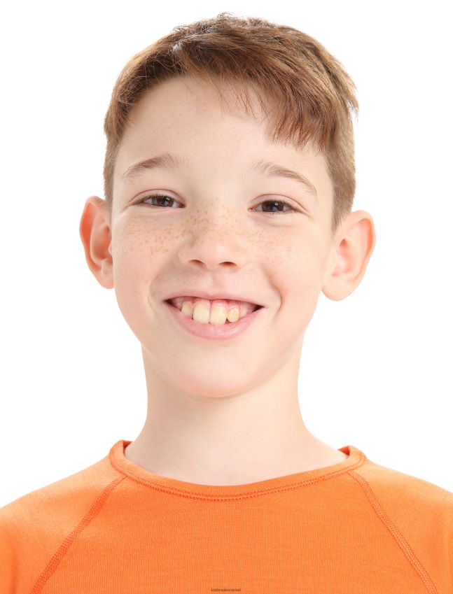 הַלבָּשָׁה Icebreaker מרינו 200 אואזיס שרוולים ארוכים Crewe תרמי העליון הֶבזֵק ילדים 42N8VN942