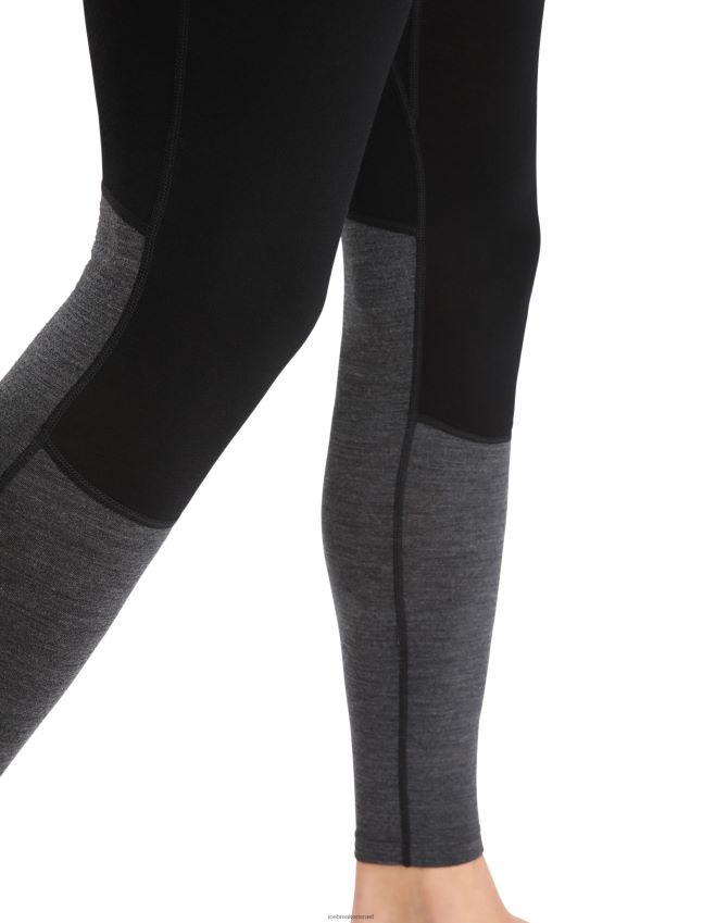 הַלבָּשָׁה Icebreaker חותלות תרמיות 200 zoneknit מרינו אברש שחור/סילון גברים 42N8VN183