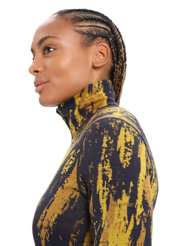 הַלבָּשָׁה Icebreaker מרינו 250 קודקוד שרוול ארוך חצי רוכסן העליון תרמית משקע זהב שקט/ציפורן נשים 42N8VN819