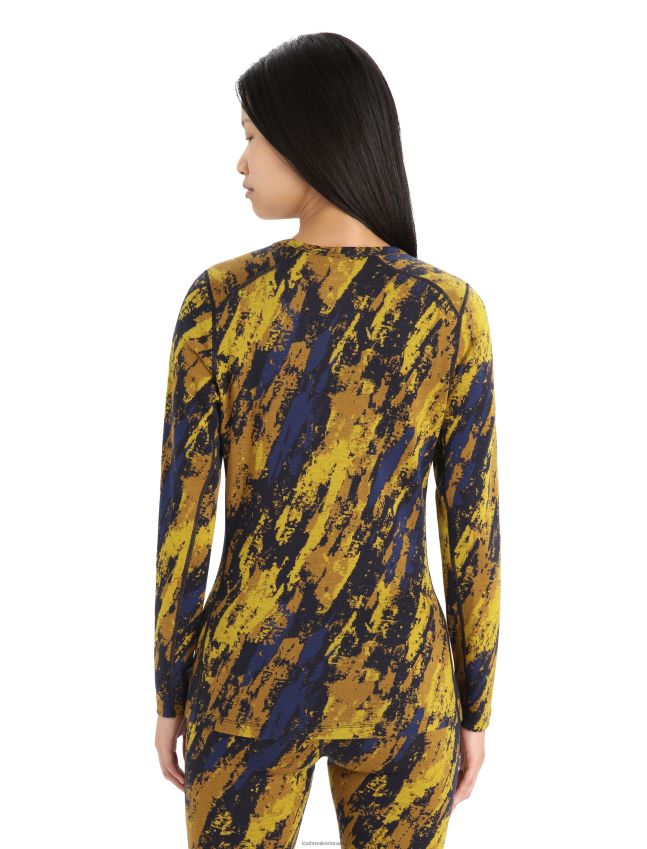 הַלבָּשָׁה Icebreaker מרינו 250 קודקוד שרוול ארוך Crewe תרמי העליון משקע זהב שקט/ציפורן נשים 42N8VN830