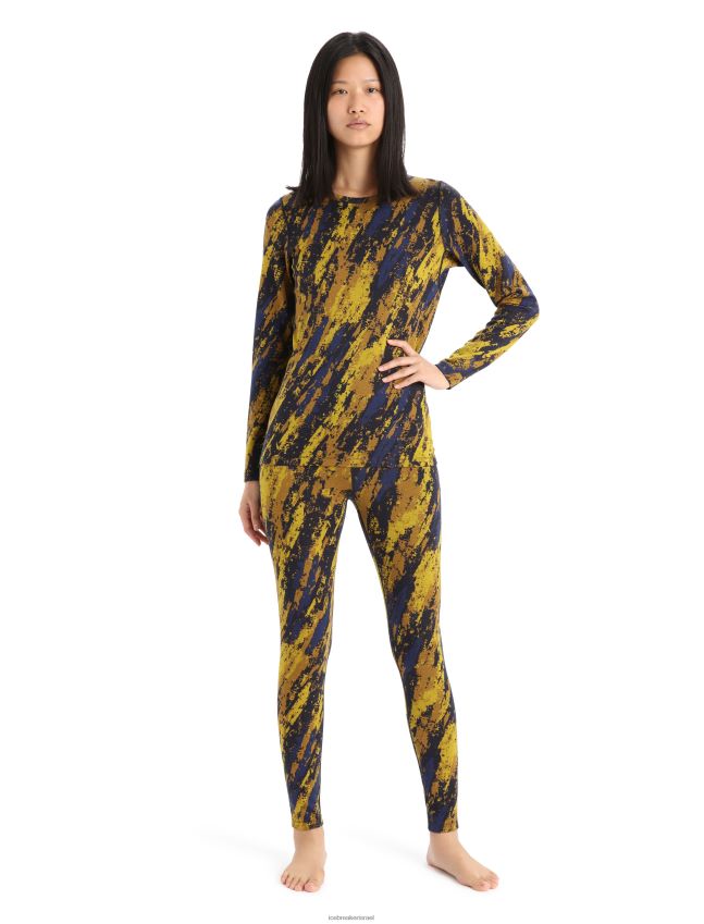 הַלבָּשָׁה Icebreaker מרינו 250 קודקוד שרוול ארוך Crewe תרמי העליון משקע זהב שקט/ציפורן נשים 42N8VN830