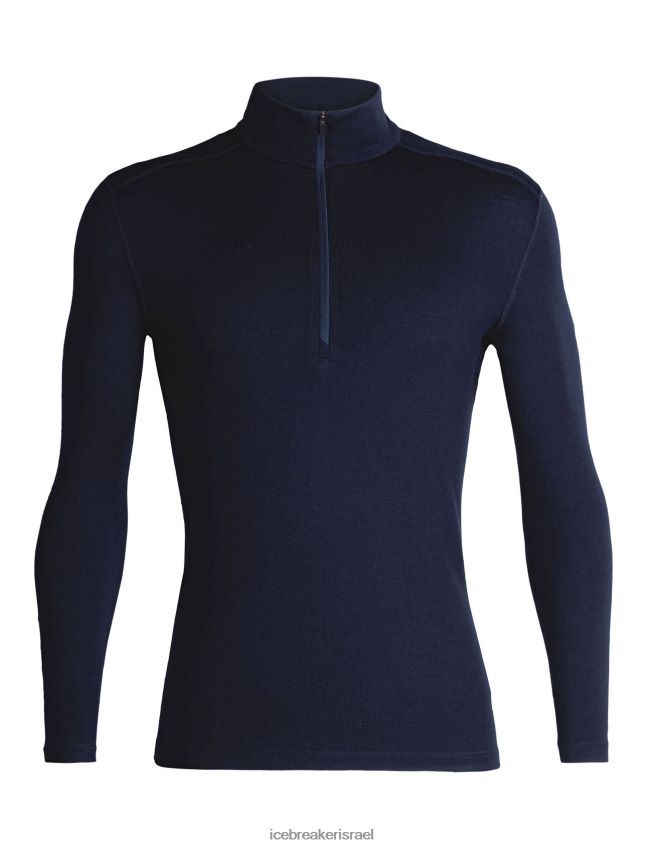 הַלבָּשָׁה Icebreaker מרינו 260 tech שרוול ארוך חצי רוכסן עליון תרמי צי חצות גברים 42N8VN167