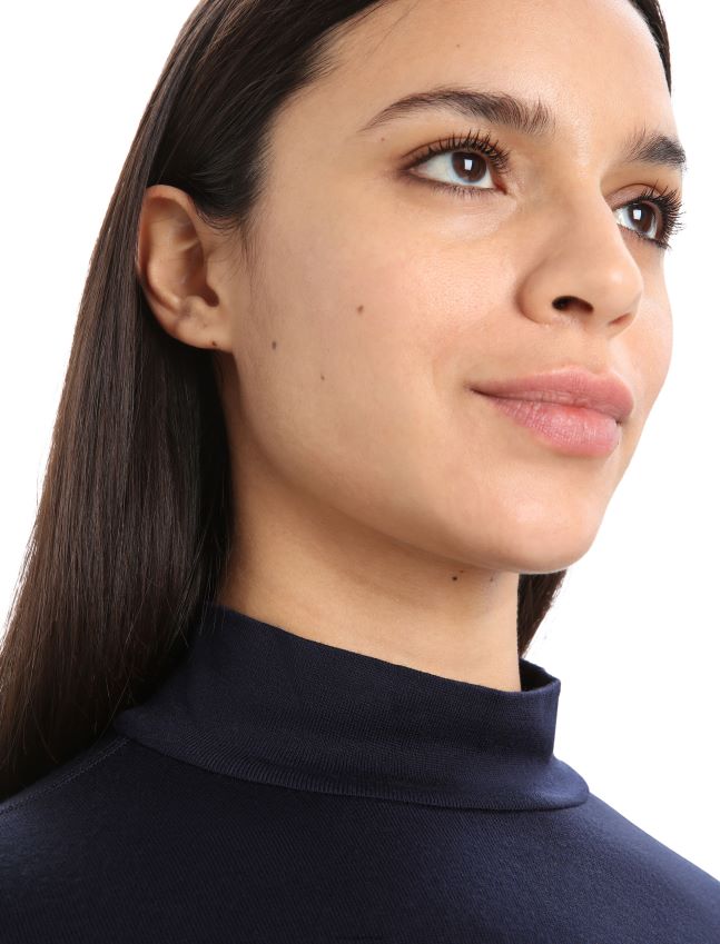 הַלבָּשָׁה Icebreaker מרינו 260 tech חולצה תרמית עם שרוול ארוך צי חצות נשים 42N8VN585