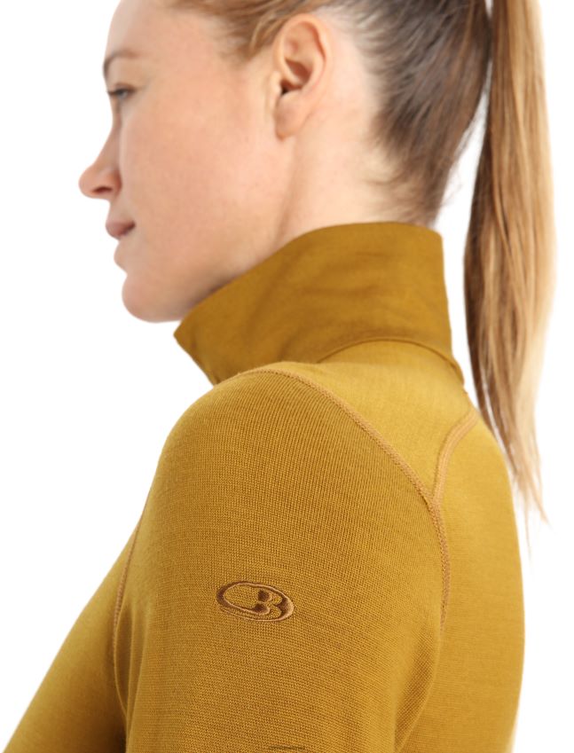 הַלבָּשָׁה Icebreaker מרינו 260 tech שרוול ארוך חצי רוכסן עליון תרמי צפורן נשים 42N8VN860