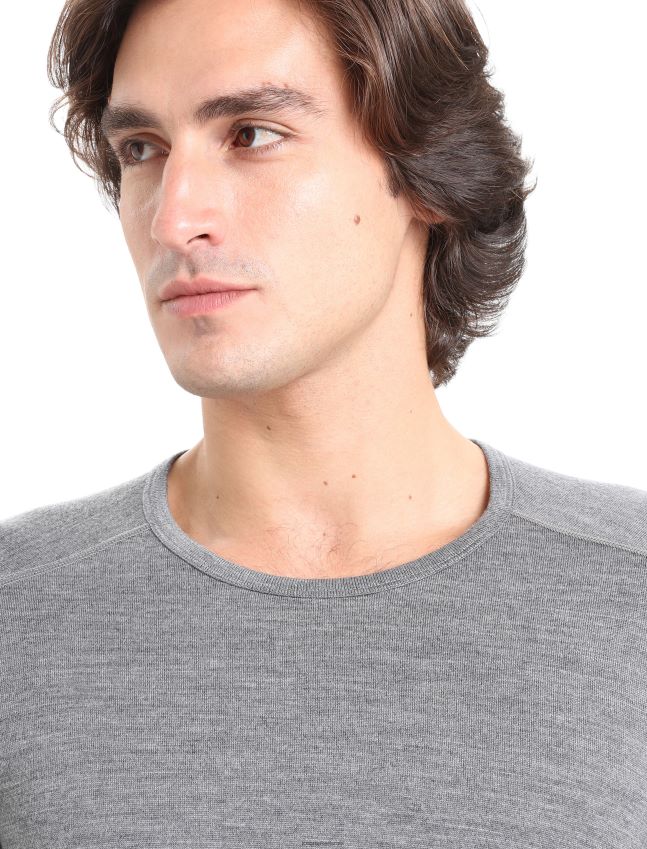 הַלבָּשָׁה Icebreaker מרינו 260 tech שרוול ארוך Crewe טופ טרמי אברש גריט גברים 42N8VN141