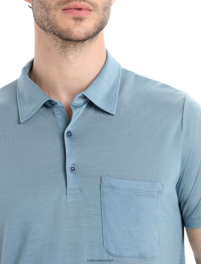 הַלבָּשָׁה Icebreaker פולו מרינו דריידן עם שרוולים קצרים כחול אסטרלי גברים 42N8VN11