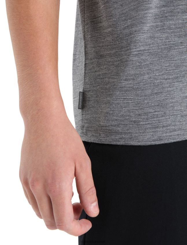 הַלבָּשָׁה Icebreaker פולו מרינו דריידן עם שרוולים קצרים אברש גריט גברים 42N8VN12