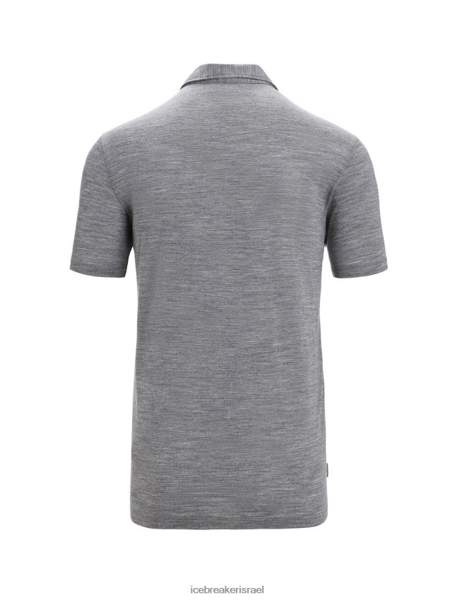 הַלבָּשָׁה Icebreaker פולו מרינו דריידן עם שרוולים קצרים אברש גריט גברים 42N8VN12