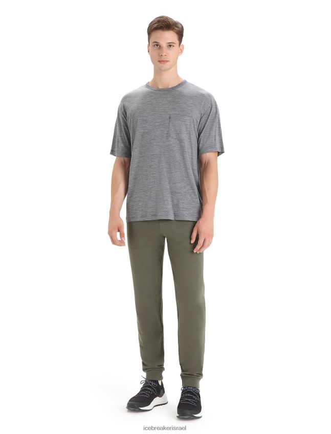 הַלבָּשָׁה Icebreaker חולצת כיס עם שרוולים קצרים של מרינו אברש גריט גברים 42N8VN18