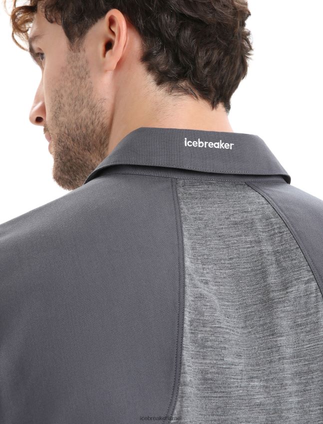 הַלבָּשָׁה Icebreaker טופ מרינו עם שרוול ארוך אברש מונסון/אברש גברים 42N8VN191