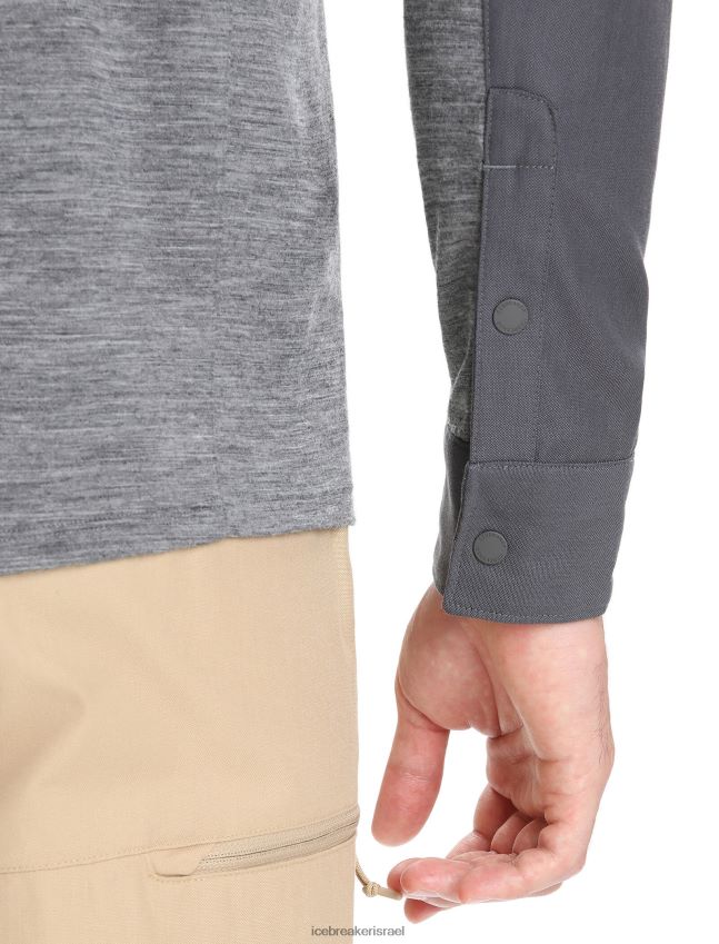 הַלבָּשָׁה Icebreaker טופ מרינו עם שרוול ארוך אברש מונסון/אברש גברים 42N8VN191