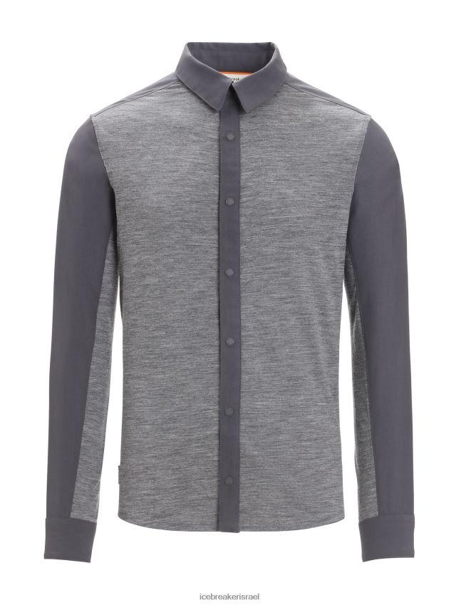 הַלבָּשָׁה Icebreaker טופ מרינו עם שרוול ארוך אברש מונסון/אברש גברים 42N8VN191