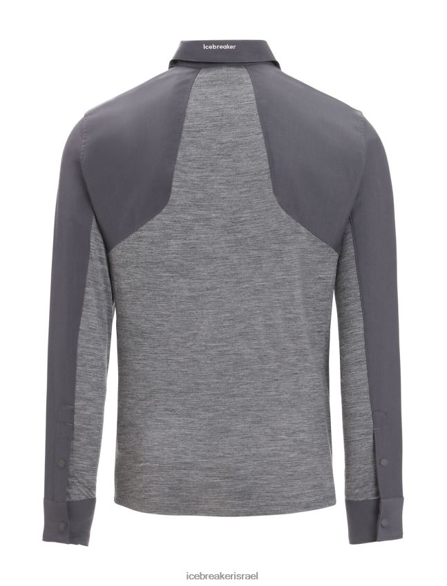 הַלבָּשָׁה Icebreaker טופ מרינו עם שרוול ארוך אברש מונסון/אברש גברים 42N8VN191