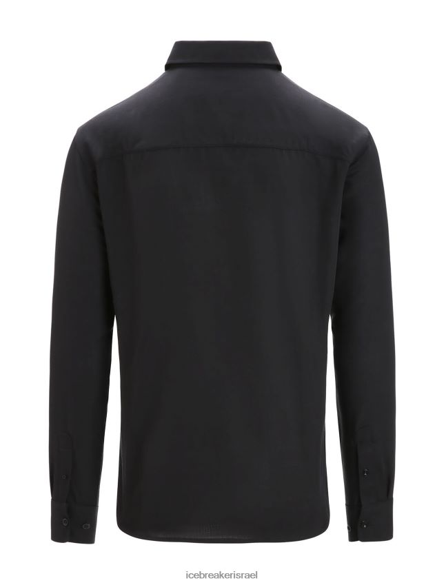 הַלבָּשָׁה Icebreaker חולצת מרינו סטיבסטון עם שרוולים ארוכים שָׁחוֹר גברים 42N8VN194