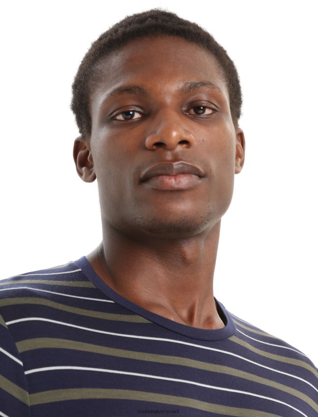 הַלבָּשָׁה Icebreaker חולצת טריקו עם שרוולים ארוכים בגל מרינו חיל הים/לודן חצות גברים 42N8VN197