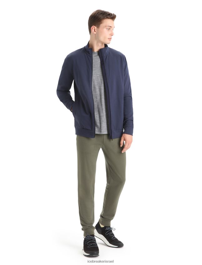 הַלבָּשָׁה Icebreaker רוכסן מרינו מרכזי קלאסי עם שרוול ארוך צי חצות גברים 42N8VN211