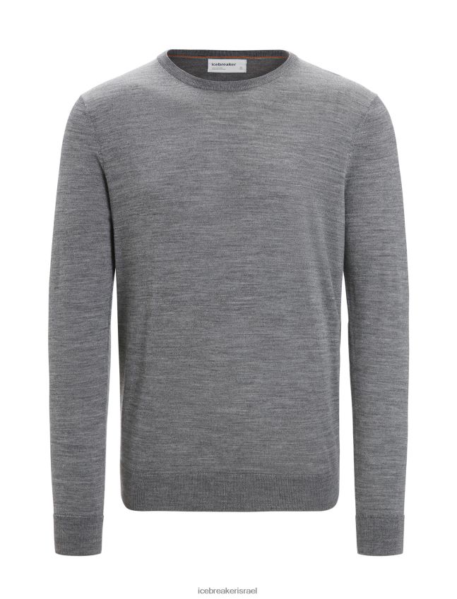 הַלבָּשָׁה Icebreaker סוודר מרינו וילקוקס עם שרוולים ארוכים אברש גריט גברים 42N8VN214