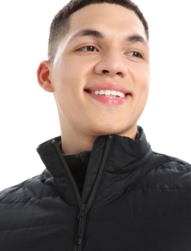 הַלבָּשָׁה Icebreaker אפוד מרינולופט אברש שחור/סילון גברים 42N8VN239