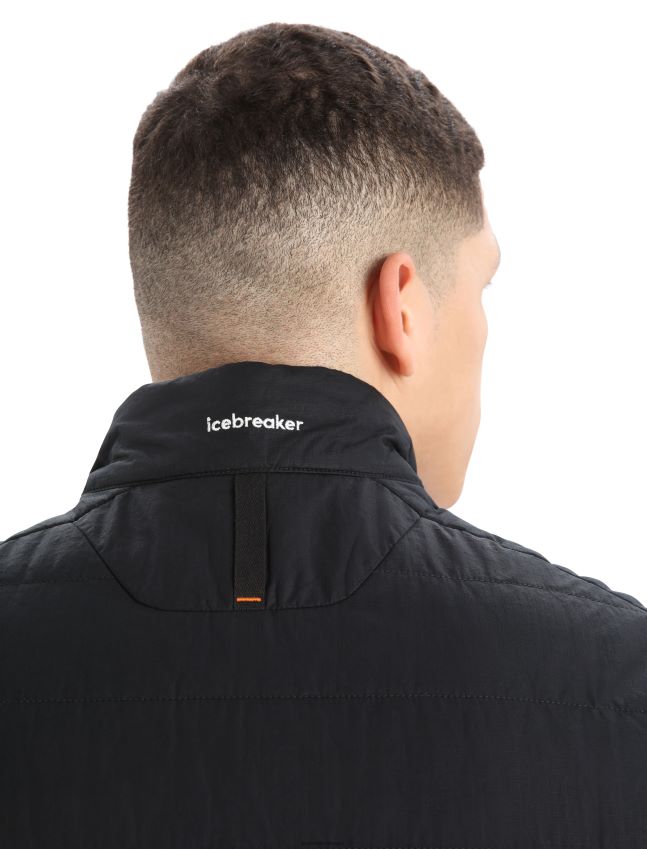 הַלבָּשָׁה Icebreaker אפוד מרינולופט אברש שחור/סילון גברים 42N8VN239