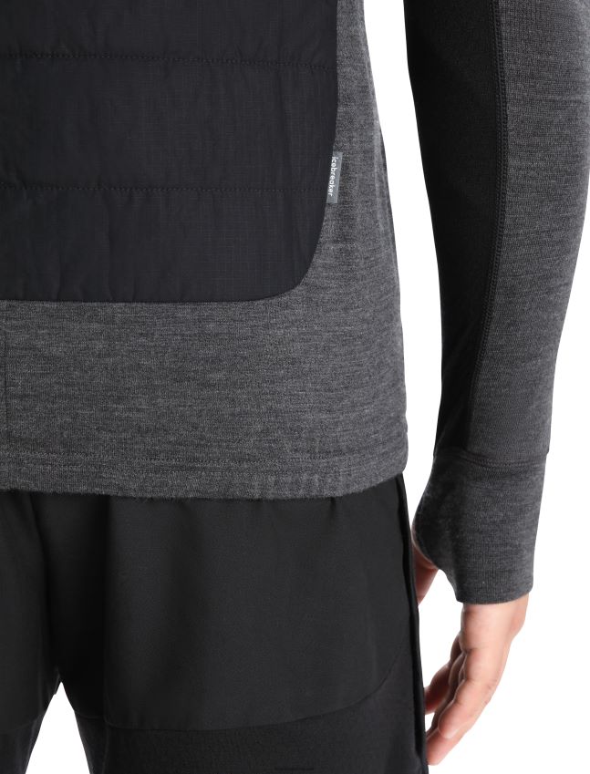 הַלבָּשָׁה Icebreaker אפוד מרינולופט אברש שחור/סילון גברים 42N8VN239