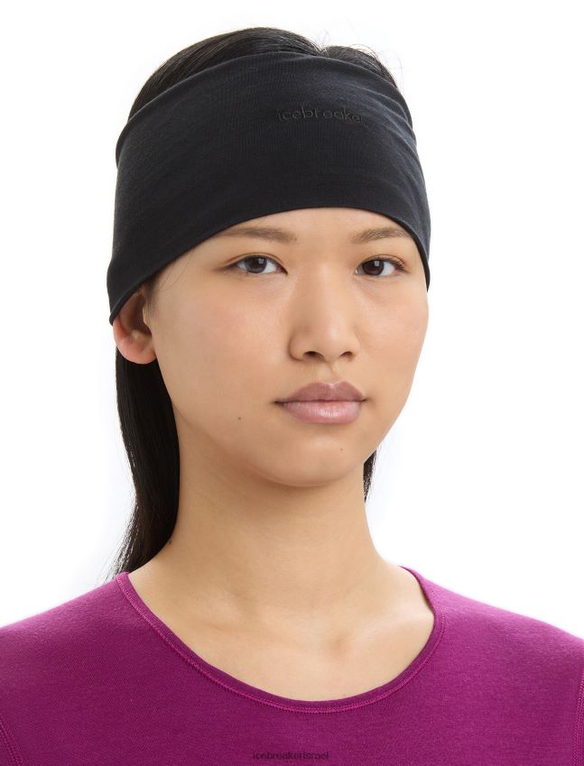 אביזרים Icebreaker רצועת ראש מרינו פלקסי מגניבה לייט שָׁחוֹר לִשְׁנֵי הַמִינִים 42N8VN308