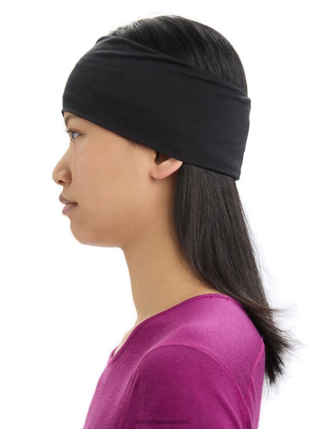 אביזרים Icebreaker רצועת ראש מרינו פלקסי מגניבה לייט שָׁחוֹר לִשְׁנֵי הַמִינִים 42N8VN308