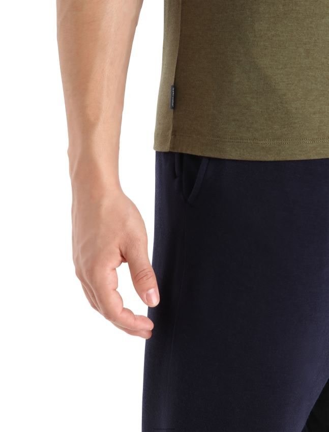 הַלבָּשָׁה Icebreaker קרוואן חולצת טריקו עם שרוול קצר קלאסי מרינו מרכזי לודן גברים 42N8VN355