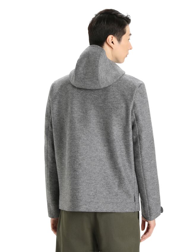 הַלבָּשָׁה Icebreaker ז'קט קפוצ'ון מרינו לבד אברש גריט גברים 42N8VN370