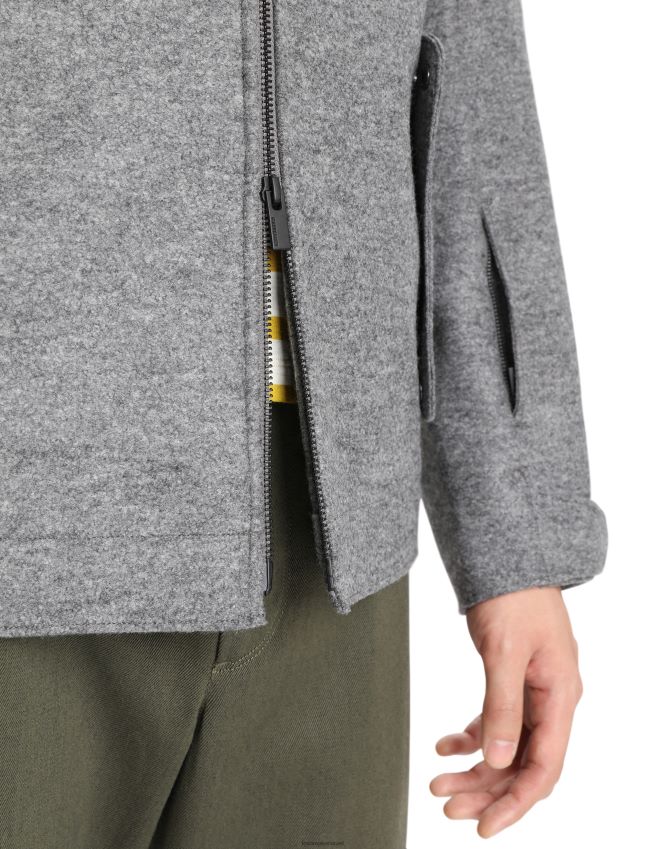 הַלבָּשָׁה Icebreaker ז'קט קפוצ'ון מרינו לבד אברש גריט גברים 42N8VN370