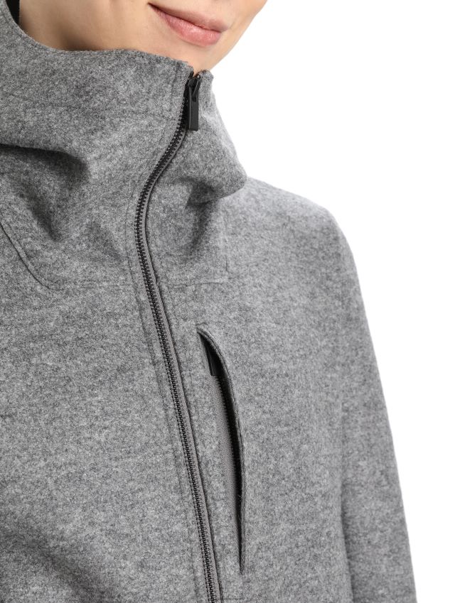 הַלבָּשָׁה Icebreaker ז'קט קפוצ'ון מרינו לבד אברש גריט גברים 42N8VN370