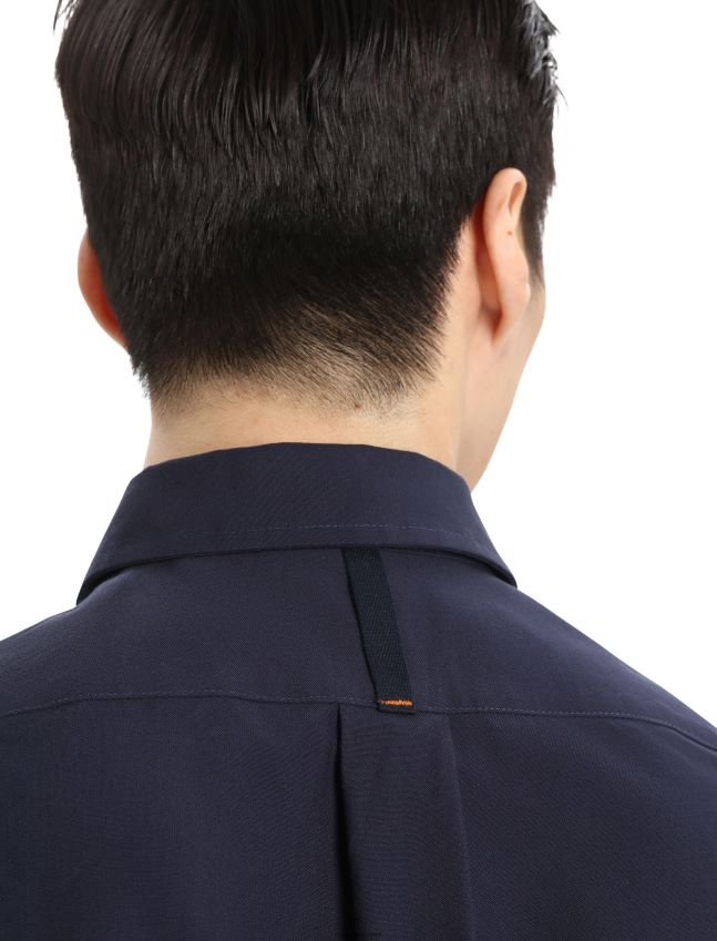 הַלבָּשָׁה Icebreaker חולצת מרינו ברלין עם שרוולים ארוכים צי חצות גברים 42N8VN372